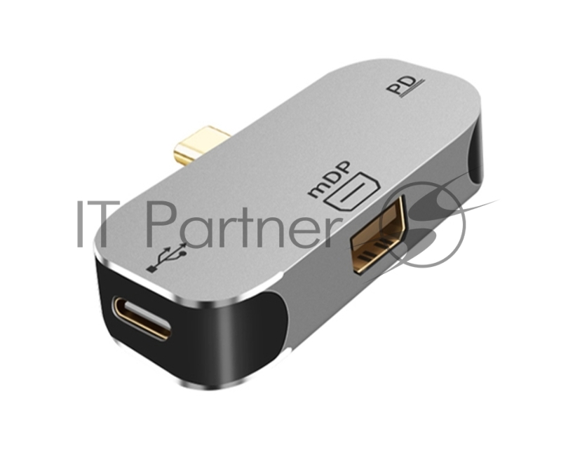 Адаптер Type C на Mini Display Port + Type C + PD