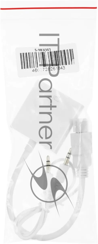 Переходник аудио-видео Premier 5-983 HDMI (m)/VGA (f)/Jack 3.5 (f) 0.15м. белый