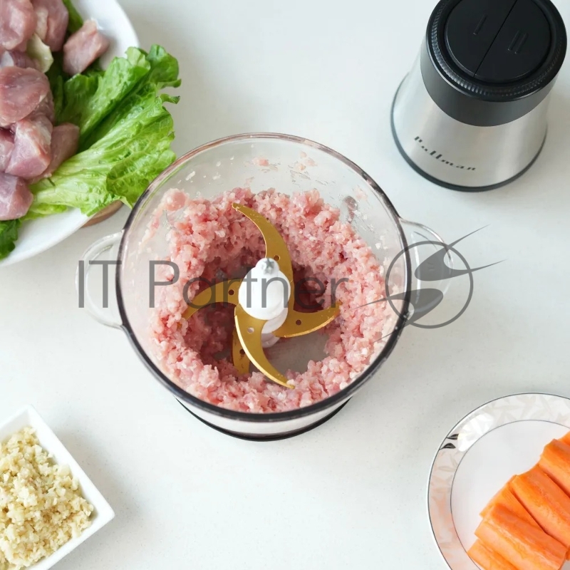 Измельчитель электрический Pullman PL-320, 1000Вт, 6 лезвий, стеклянная чаша 3 л