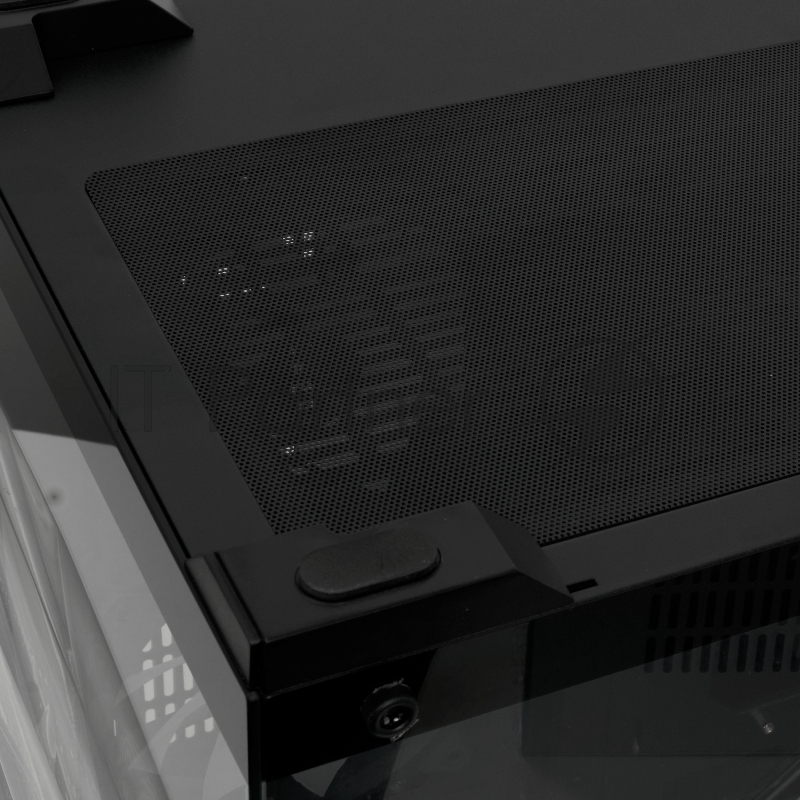 Компьютерный корпус без блока питания HSPD F330, Panoramic Mini-tower, черный, TG, 0.5 SPCC, 3x120mm ARGB mATX, mITX 160/400/200mm 1x2.5, 2x3.5, 4xPCI 1xUSB-C 3.0, 2xUSB-A1.0 428x280x375mm