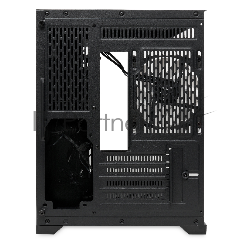 Компьютерный корпус без блока питания HSPD F330, Panoramic Mini-tower, черный, TG, 0.5 SPCC, 3x120mm ARGB mATX, mITX 160/400/200mm 1x2.5, 2x3.5, 4xPCI 1xUSB-C 3.0, 2xUSB-A1.0 428x280x375mm