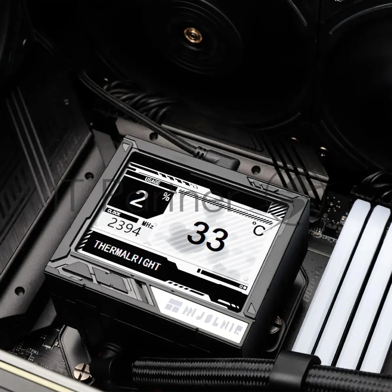 Система водяного охлаждения Thermalright Mjolnir Vision 360 ARGB Soc-AM5/AM4/1151/1200/2066/201 черный 4-pin 27dB Al LCD Ret (M-VISION-360-BL-ARGB)