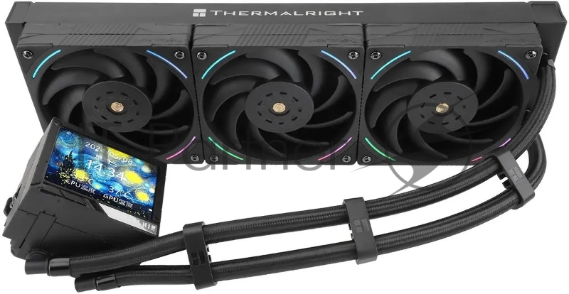 Система водяного охлаждения Thermalright Mjolnir Vision 360 ARGB Soc-AM5/AM4/1151/1200/2066/201 черный 4-pin 27dB Al LCD Ret (M-VISION-360-BL-ARGB)