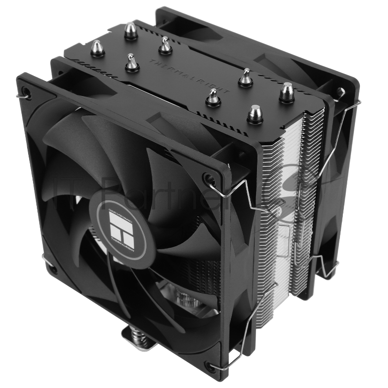 Устройство охлаждения(кулер) Thermalright Assassin X 120 Plus v2 Soc-AM5/AM4/1200/1700/1851 черный 4-pin 25.6dB Al+Cu 545gr Ret (AX120-V2-PLUS)