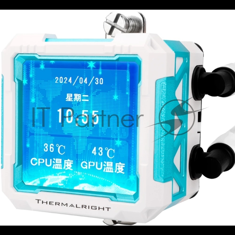 Система водяного охлаждения Thermalright Frozen Warframe PRO 360 ARGB Soc-AM5/AM4/1200/1700/1851 белый 4-pin 29.8dB Al LCD Ret (F-WFRAME-PRO-360-WH-ARGB)