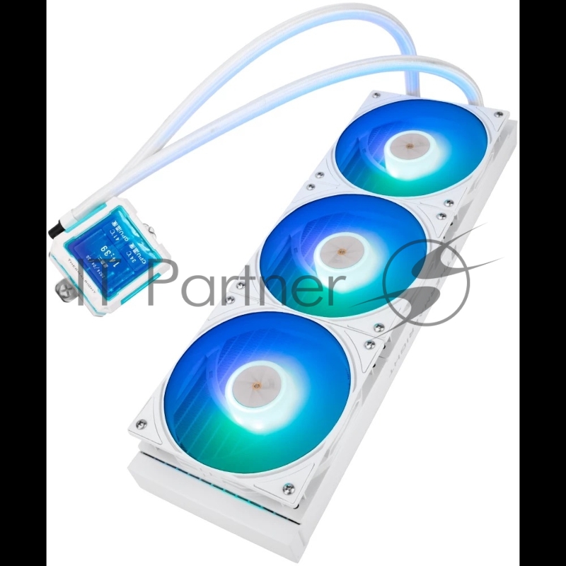 Система водяного охлаждения Thermalright Frozen Warframe PRO 360 ARGB Soc-AM5/AM4/1200/1700/1851 белый 4-pin 29.8dB Al LCD Ret (F-WFRAME-PRO-360-WH-ARGB)