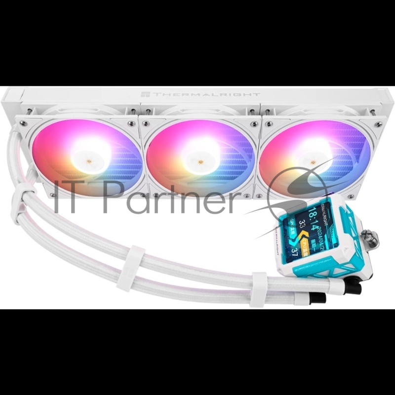 Система водяного охлаждения Thermalright Frozen Warframe PRO 360 ARGB Soc-AM5/AM4/1200/1700/1851 белый 4-pin 29.8dB Al LCD Ret (F-WFRAME-PRO-360-WH-ARGB)
