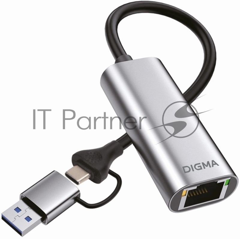 Сетевой адаптер Gigabit Ethernet Digma DLA-GEUC01 USB 3.0