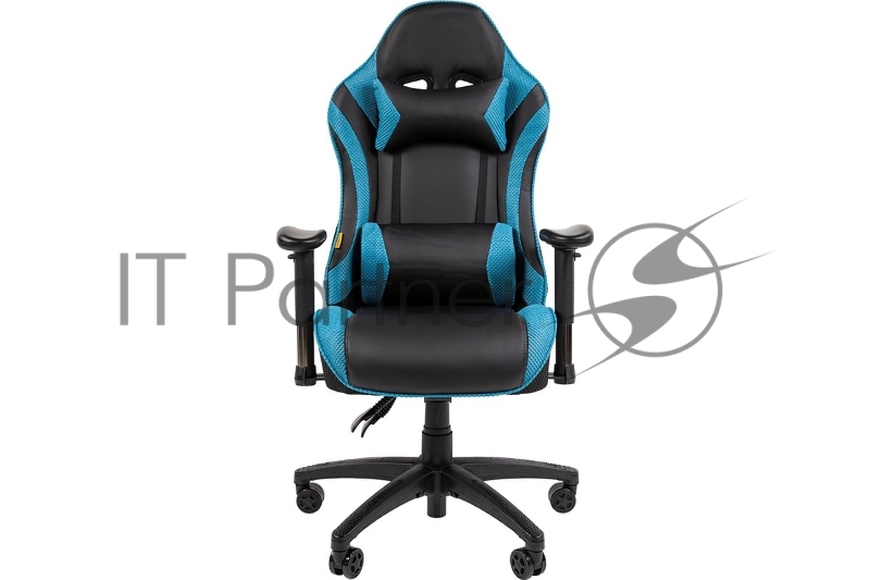 Кресло компьютерное Chairman game CH43 экокожа, черно-бирюзовый