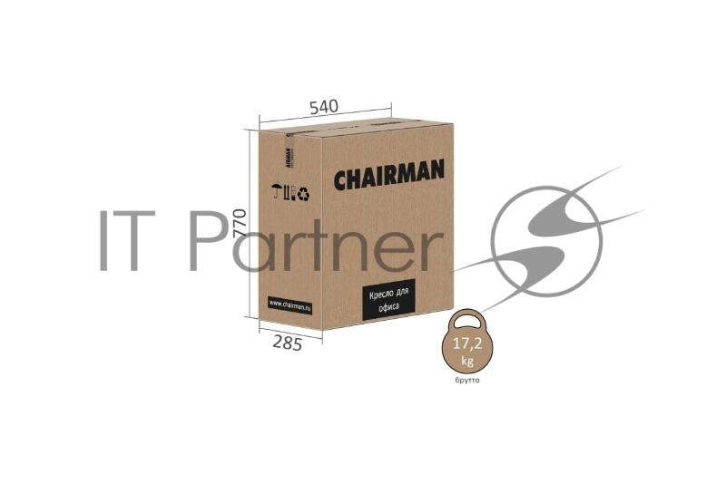 Кресло компьютерное Chairman CH941 экокожа, черный