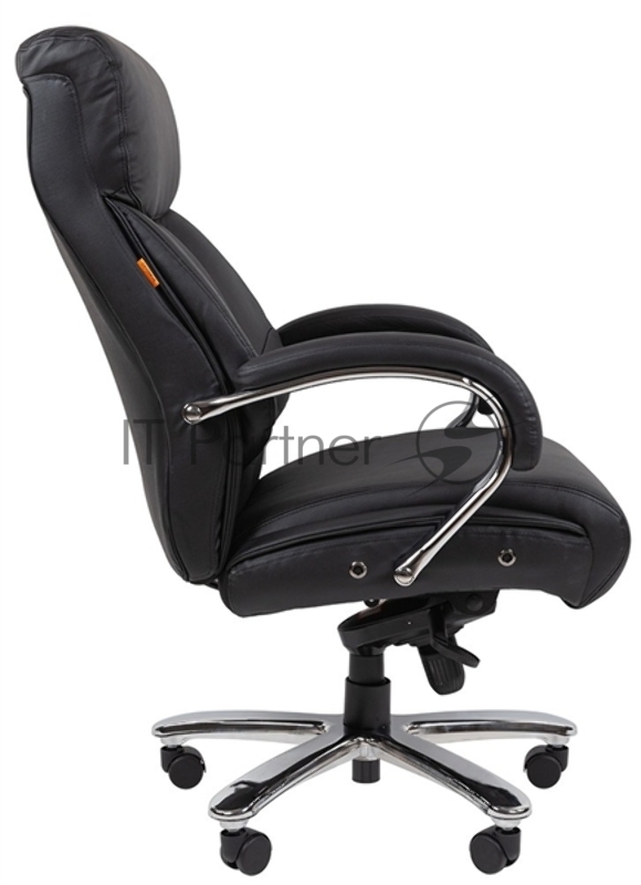 Кресло компьютерное Chairman CH407 нат.кожа/экокожа, черный