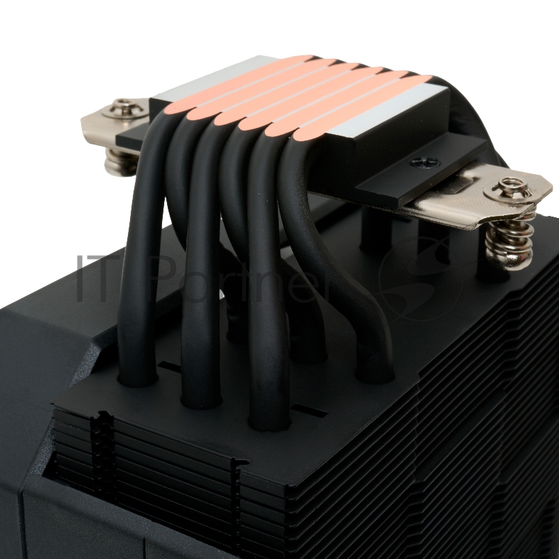Кулер для процессора HSPD A116 BLACK ARGB (250W, 4-pin PWM, 155mm, Al/Cu, 6x6mm, ARGB, 1x120mm, 68CFM, 25dBA, 1650RPM, S: 1851/1700/1200/20XX/115X/13XX, AM5/AM4/AM3/AM2/AM3+/AM2+/FM2/ black)