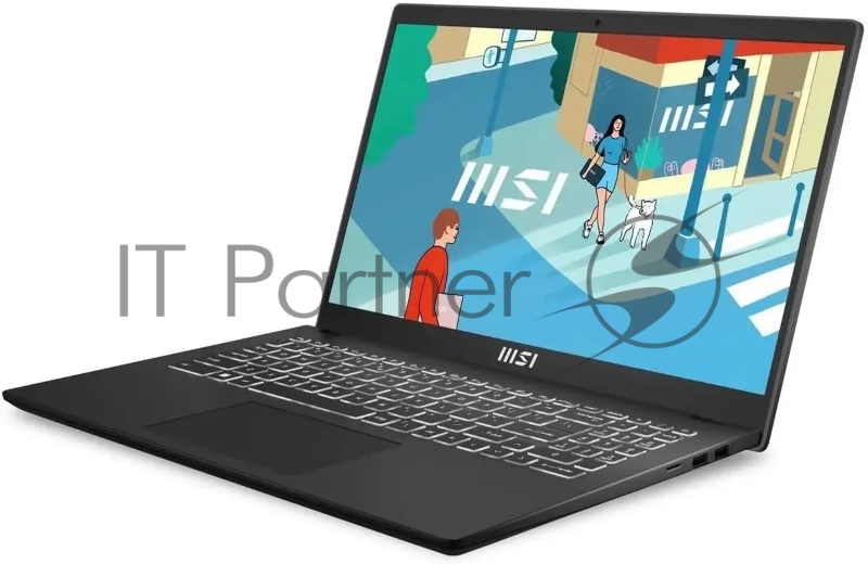 Ноутбук MSI Modern 15 B13M-1017US черный 9S7-15H112-1017 Core i5 1335U 16Gb SSD512Gb Intel Iris Xe graphics 15.6 IPS FHD (1920x1080) Windows 11 Professional Multi Language WiFi BT Cam