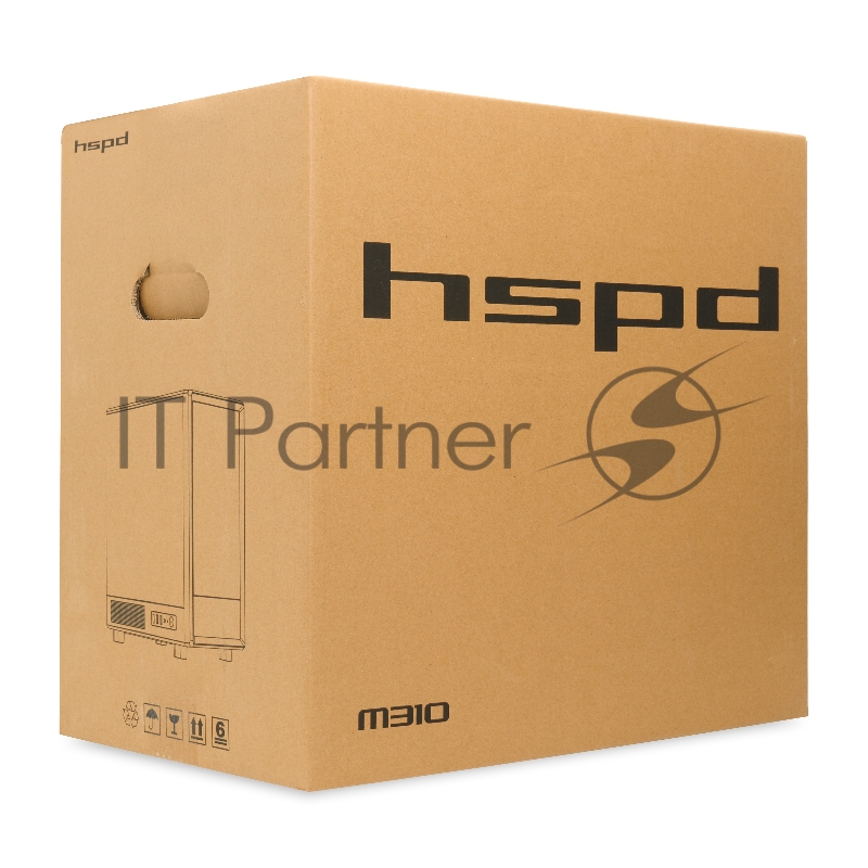 Корпус без блока питания HSPD M310, Mesh Mini-tower, белый, TG, 0.4 SPCC, 3x120mm ARGB mATX, mITX 180/280/160mm 1x2.5, 1x3.5, 4xPCI 2xUSB-A 3.0 452x277x418mm