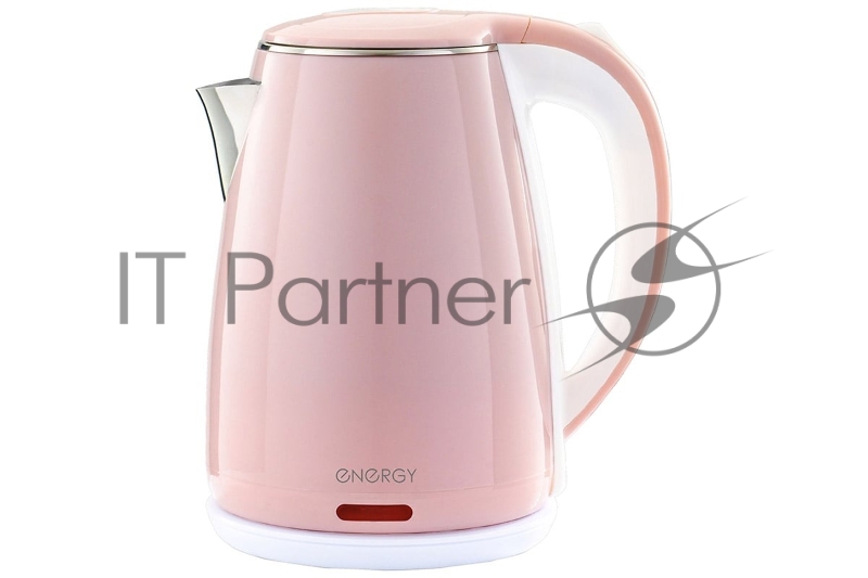 Чайник электрический Energy E-261, 2200Вт, 1,8л, нержавейка/пластик, двойной корпус, розовый