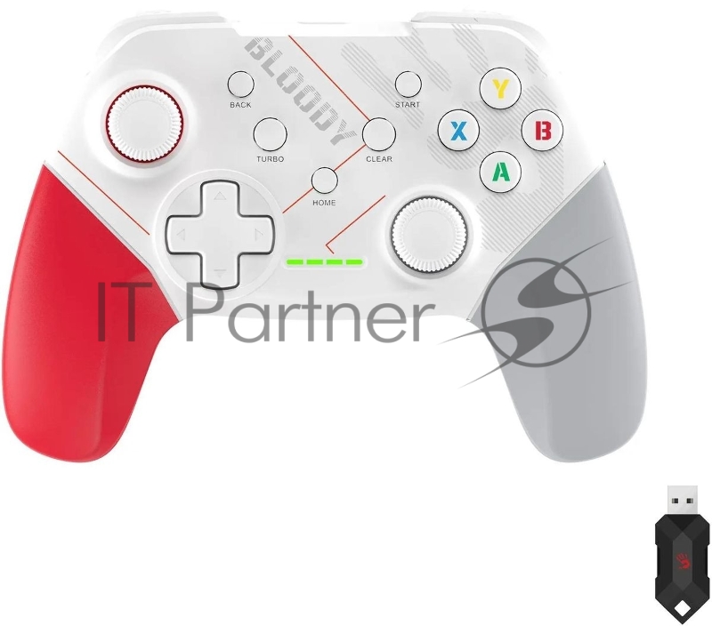 Геймпад A4Tech Bloody GPW50 Sports белый USB Беспроводной виброотдача обратная связь (GPW50 SPORTS WHITE)