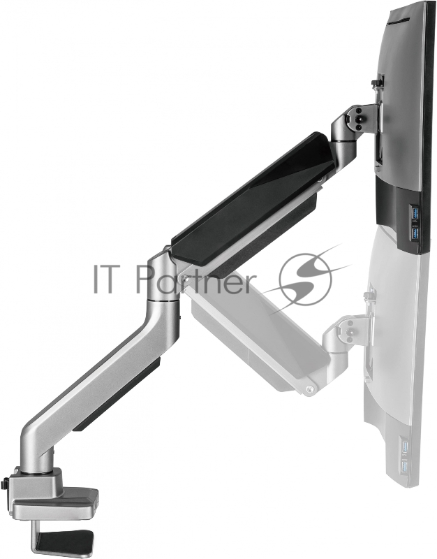 Кронштейн для мониторов Ultramounts UM717 серебристый 17-49 макс.18кг крепление к столешнице поворот и наклон