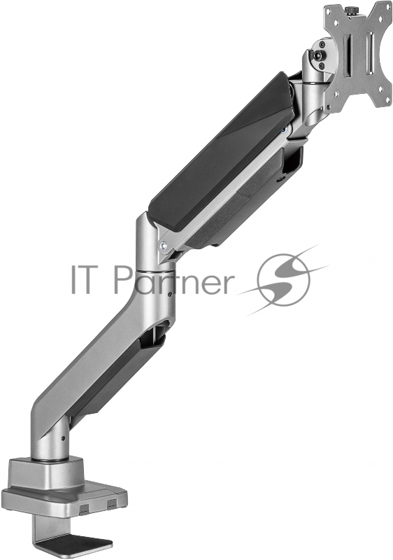 Кронштейн для мониторов Ultramounts UM717 серебристый 17-49 макс.18кг крепление к столешнице поворот и наклон