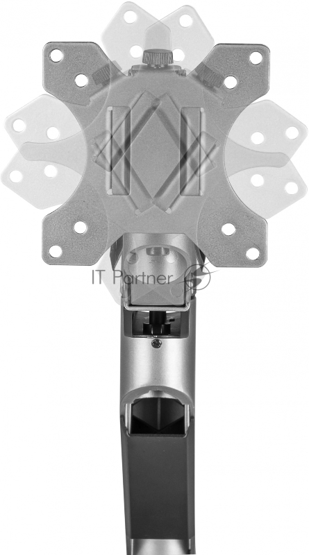 Кронштейн для мониторов Ultramounts UM717 серебристый 17-49 макс.18кг крепление к столешнице поворот и наклон