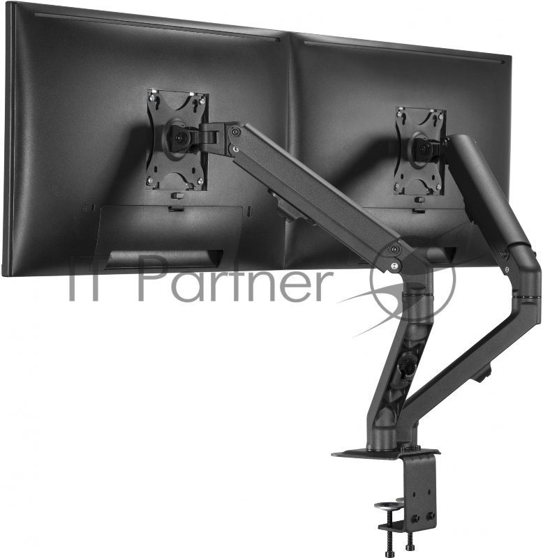 Кронштейн для мониторов Ultramounts UM729 черный 17-27 макс.7кг крепление к столешнице поворот и наклон