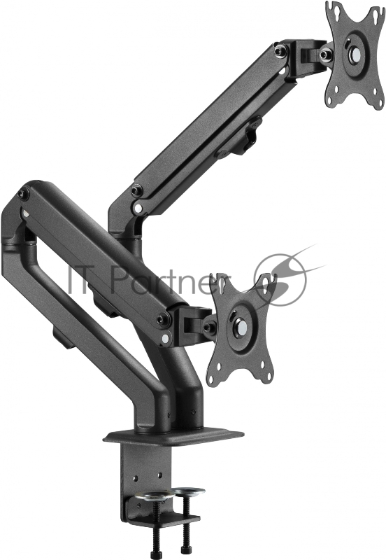 Кронштейн для мониторов Ultramounts UM729 черный 17-27 макс.7кг крепление к столешнице поворот и наклон