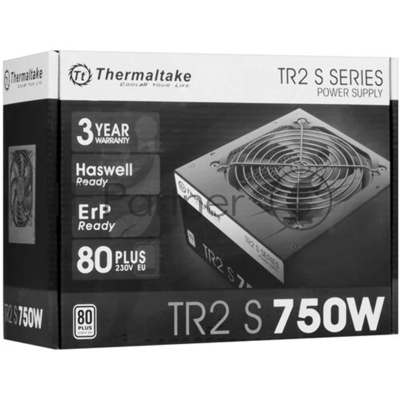 Блок питания Thermaltake ATX TR2 S, 750Вт, 80 PLUS WHITE, 120мм, черный