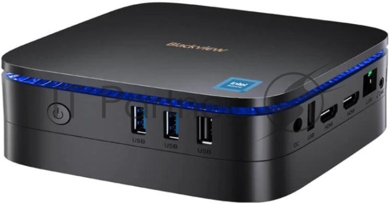 Мини ПК Blackview MP60 (Intel N5095) 16+1TB, 512GB, WIFI a/b/g/n/ac, Bluetooth 4.2, Win11 Pro, USB3.0, HDMI 1.4b Type A *2, RJ45*1, 5.5/2.1mm DC Jack *1, 3.5mm Phone Jack*1, Colour: Black