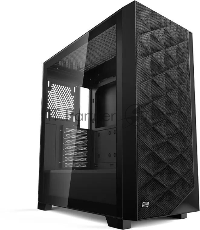 Корпус без блока питания/ PCCooler C3D510 BK ARGB, Tempered Glass Full Tower, Black, TG, 0.7 SPCC, 3x120mm ARGB E-ATX, ATX, mATX, mITX 170/390/410mm 2x2.5, 2x3.5, 7xPCI 2xUSB-A 3.0 454.8x220x490.6mm