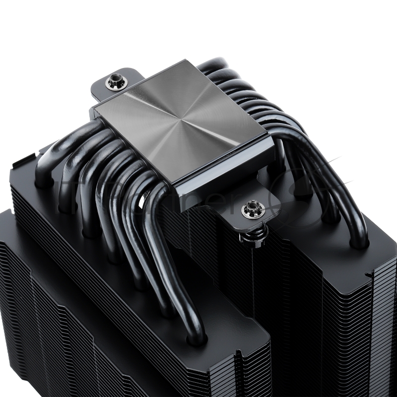 Кулер для процессора/ Thermalright Phantom Spirit 120 SE Black (4-pin PWM, 154mm, Ni/Cu, 7x6mm, 2x120mm, 66.17CFM, 25.6dBA, 1500RPM, S: 1200, 1700, 1851, 115X, AM4, AM5, silver, black)