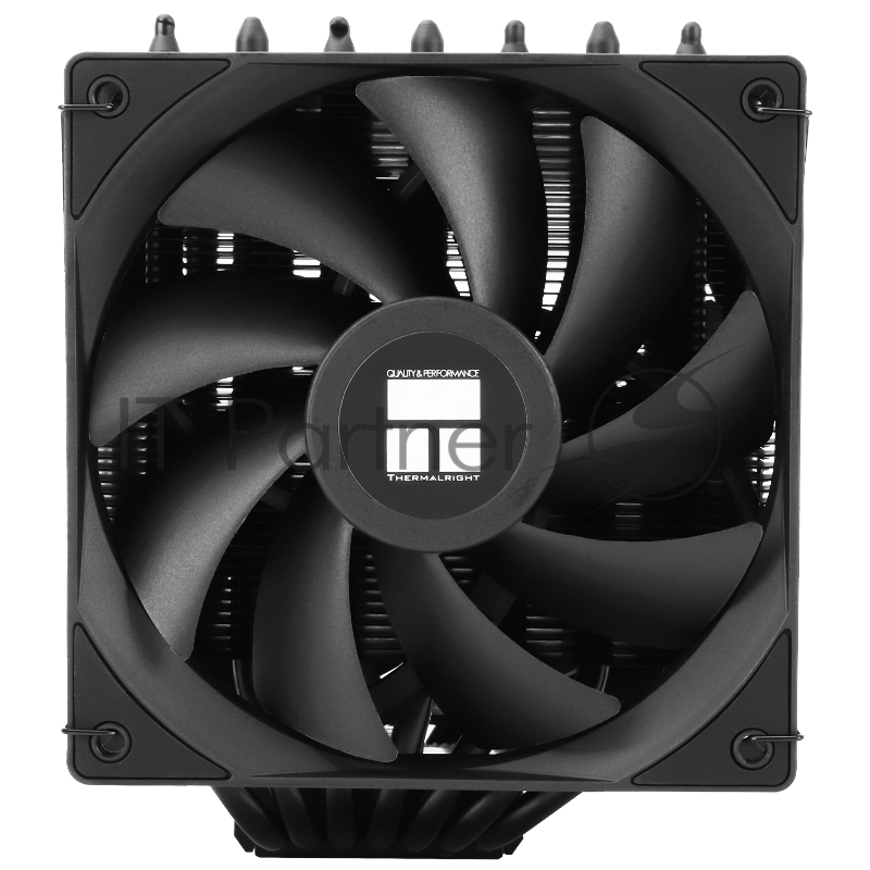 Кулер для процессора/ Thermalright Phantom Spirit 120 SE Black (4-pin PWM, 154mm, Ni/Cu, 7x6mm, 2x120mm, 66.17CFM, 25.6dBA, 1500RPM, S: 1200, 1700, 1851, 115X, AM4, AM5, silver, black)