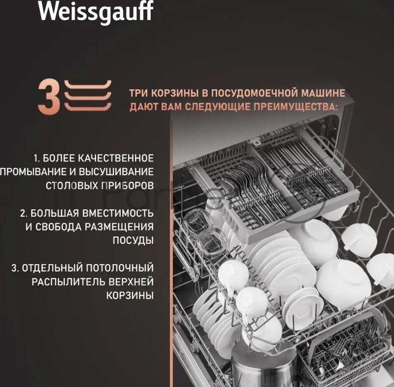 Посудомоечная машина Weissgauff BDW 6036 D AutoOpen