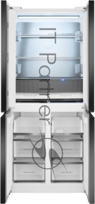 Холодильник Weissgauff WCD 450 White Rock Glass NoFrost Inverter