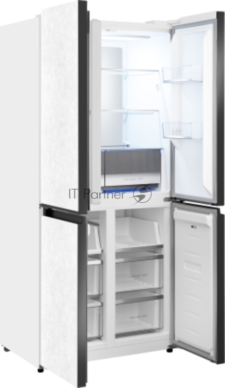 Холодильник Weissgauff WCD 450 White Rock Glass NoFrost Inverter