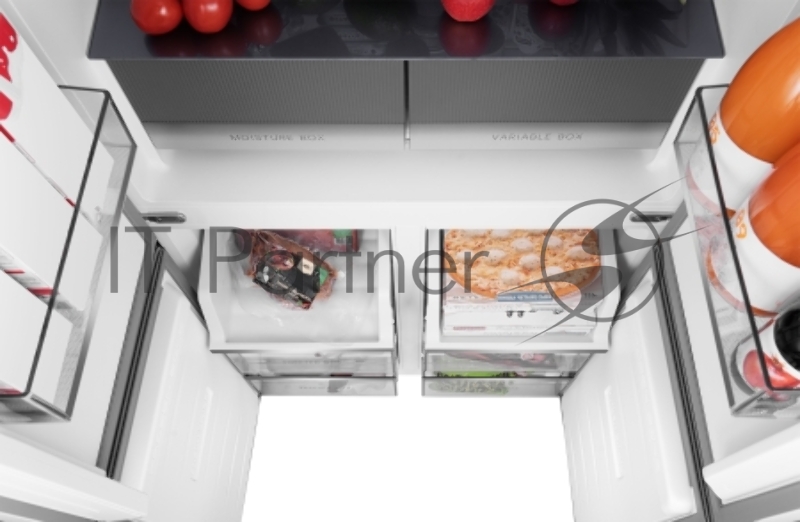 Холодильник Weissgauff WCD 450 White Rock Glass NoFrost Inverter