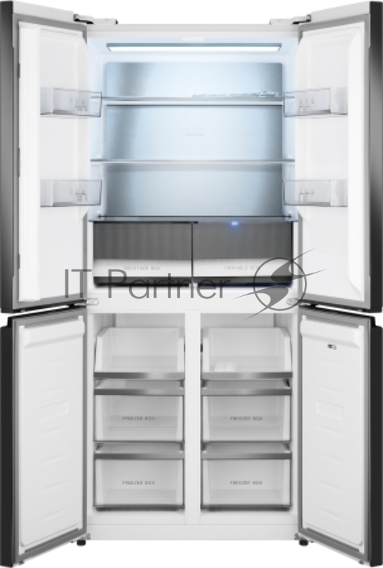 Холодильник Weissgauff WCD 450 White Rock Glass NoFrost Inverter