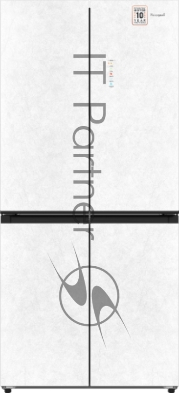 Холодильник Weissgauff WCD 450 White Rock Glass NoFrost Inverter