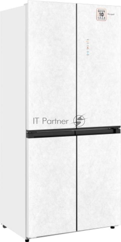 Холодильник Weissgauff WCD 450 White Rock Glass NoFrost Inverter