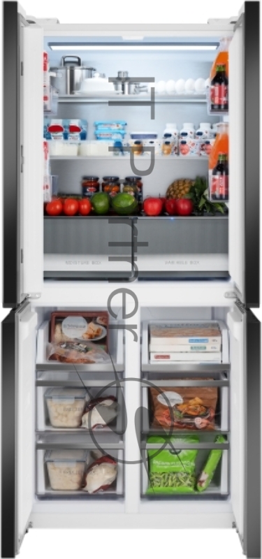 Холодильник Weissgauff WCD 450 White Rock Glass NoFrost Inverter