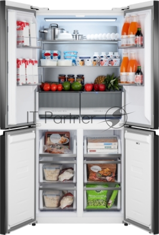 Холодильник Weissgauff WCD 450 White Rock Glass NoFrost Inverter