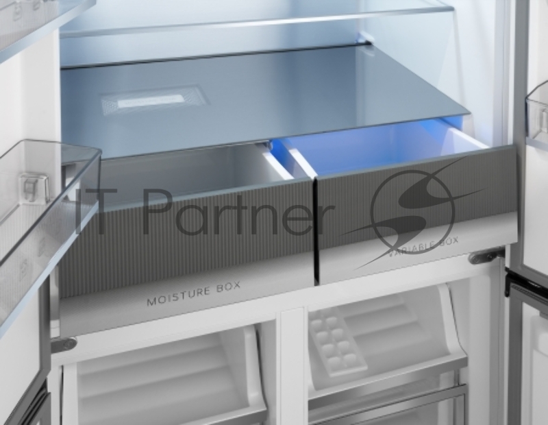 Холодильник Weissgauff WCD 450 White Rock Glass NoFrost Inverter