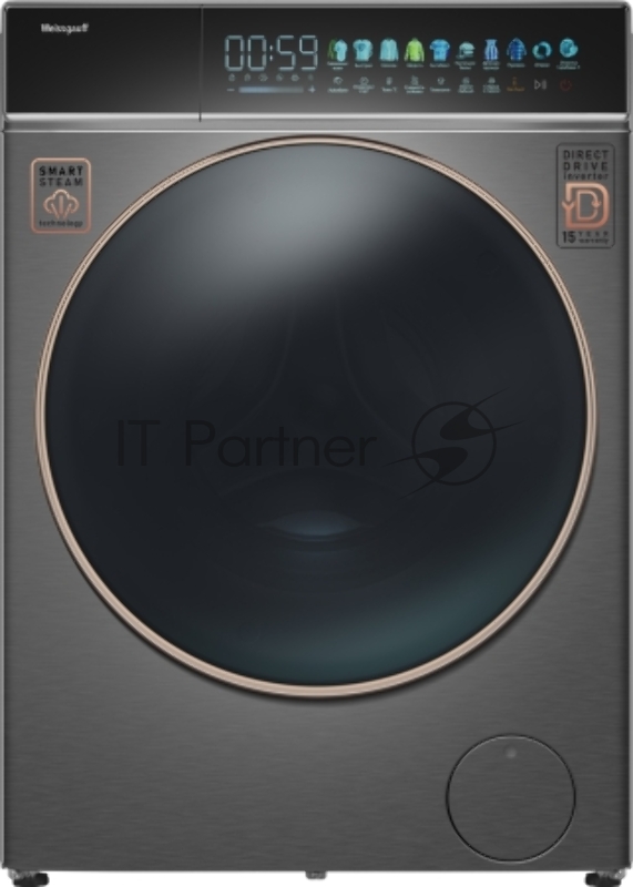 Стиральная машина Weissgauff WM 58411 Direct Drive Inverter Premium Steam Grey