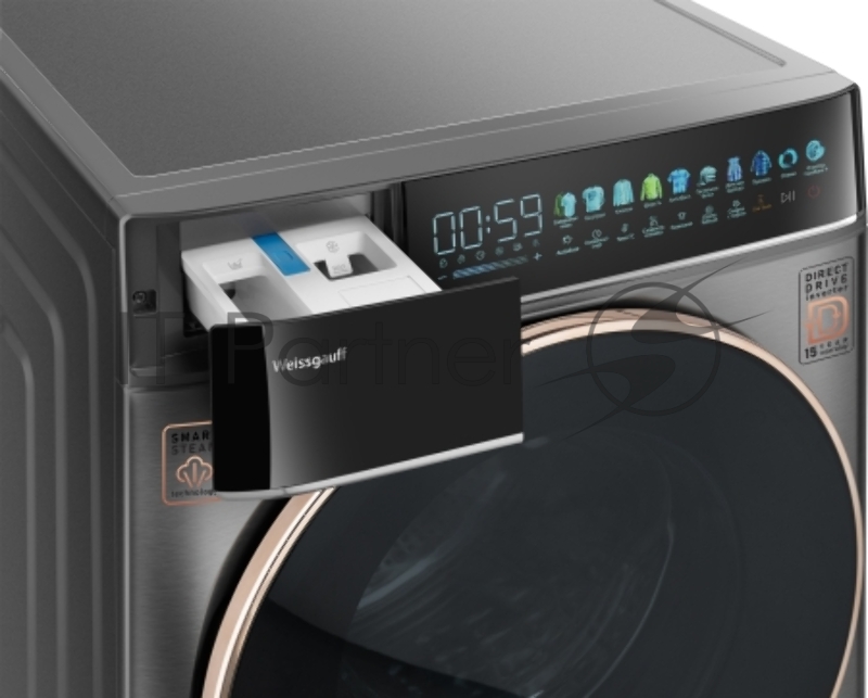 Стиральная машина Weissgauff WM 58411 Direct Drive Inverter Premium Steam Grey