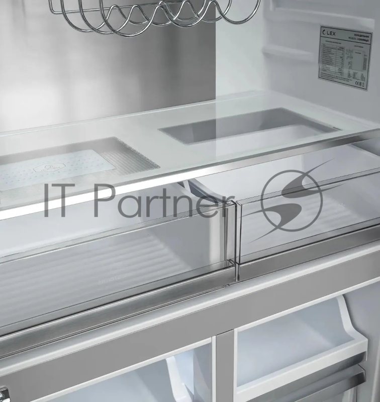 Холодильник Lex LCD505GIGID 3-хкамерн. золотистый