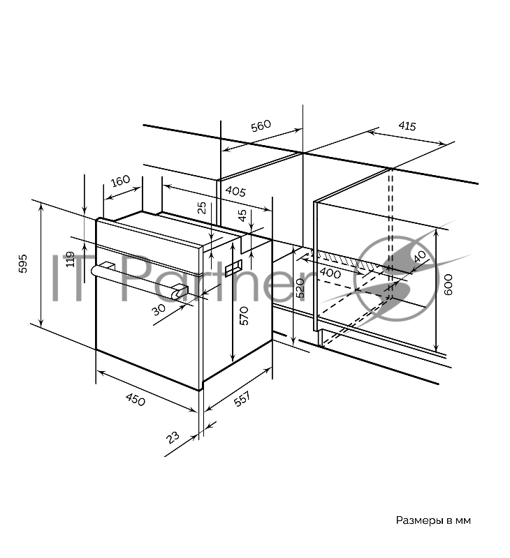 Духовой шкаф Электрический Lex EDM 4540 BBL черный
