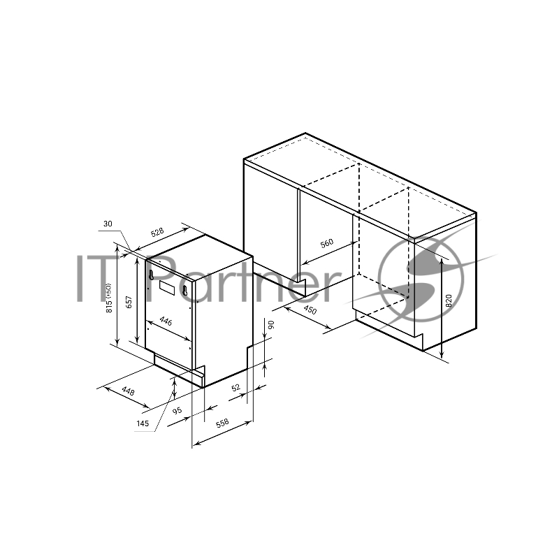 Посудомоечная машина встраив. Lex PM 4573N узкая