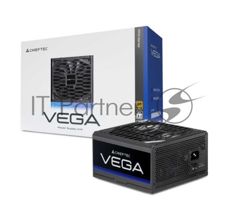 Блок питания Chieftec Vega PPG-750-S (ATX 3.1, 750W, 80 PLUS GOLD, Active PFC, 135mm fan, Gen5 PCIe) Retail