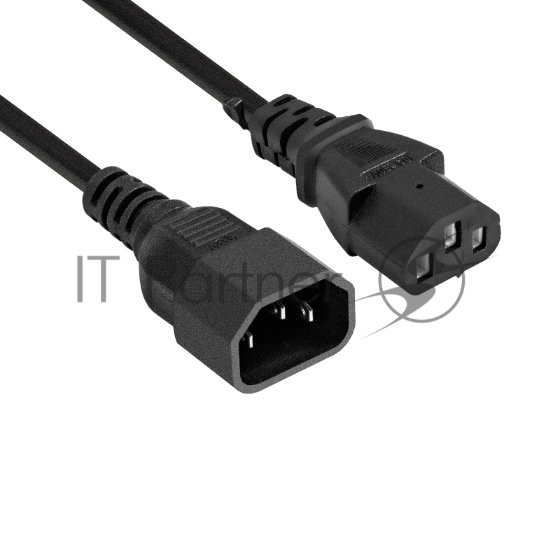 Кабель питания ExeGate Special EC-1S (C13->C14, 3*0.75mm2, CCA, черный, 1м)