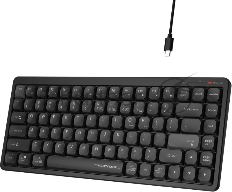 Клавиатура A4Tech Fstyler FBX53C черный USB беспроводная BT/Radio slim Multimedia (FBX53C)