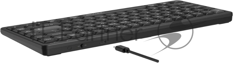 Клавиатура A4Tech Fstyler FBX53C черный USB беспроводная BT/Radio slim Multimedia (FBX53C)