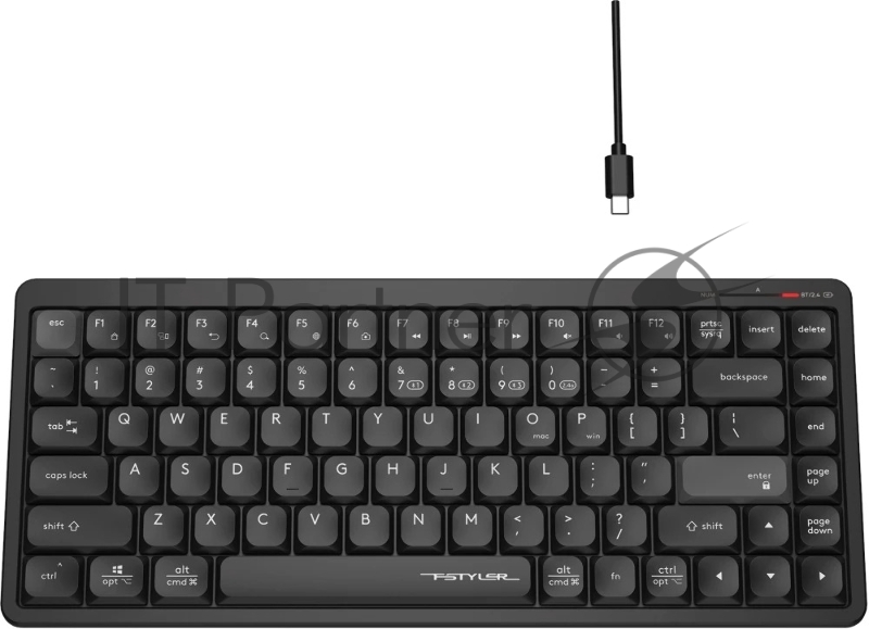 Клавиатура A4Tech Fstyler FBX53C черный USB беспроводная BT/Radio slim Multimedia (FBX53C)